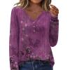 Zeagoo Women’s Long Sleeve Shirts V Neck Dressy Casual Tops Trendy Button Down Blouse Fall Fashion Work Clothes(Mz815)
