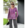 Zeagoo Women’s Long Sleeve Shirts V Neck Dressy Casual Tops Trendy Button Down Blouse Fall Fashion Work Clothes(Mz815)