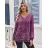 Zeagoo Women’s Long Sleeve Shirts V Neck Dressy Casual Tops Trendy Button Down Blouse Fall Fashion Work Clothes(Mz815)