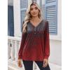 Zeagoo Women’s Long Sleeve Shirts V Neck Dressy Casual Tops Trendy Button Down Blouse Fall Fashion Work Clothes(Mz838)