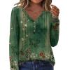 Zeagoo Women’s Long Sleeve Shirts V Neck Dressy Casual Tops Trendy Button Down Blouse Fall Fashion Work Clothes(Mz839)