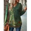Zeagoo Women’s Long Sleeve Shirts V Neck Dressy Casual Tops Trendy Button Down Blouse Fall Fashion Work Clothes(Mz839)