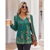 Zeagoo Women’s Long Sleeve Shirts V Neck Dressy Casual Tops Trendy Button Down Blouse Fall Fashion Work Clothes(Mz871)