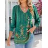 Zeagoo Women’s Long Sleeve Shirts V Neck Dressy Casual Tops Trendy Button Down Blouse Fall Fashion Work Clothes(Mz871)