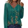 Zeagoo Women’s Long Sleeve Shirts V Neck Dressy Casual Tops Trendy Button Down Blouse Fall Fashion Work Clothes(Mz871)