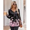 Zeagoo Women’s Long Sleeve Shirts V Neck Dressy Casual Tops Trendy Button Down Blouse Fall Fashion Work Clothes(Sf31)
