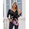 Zeagoo Women’s Long Sleeve Shirts V Neck Dressy Casual Tops Trendy Button Down Blouse Fall Fashion Work Clothes(Sf31)