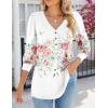 Zeagoo Women’s Long Sleeve Shirts V Neck Dressy Casual Tops Trendy Button Down Blouse Fall Fashion Work Clothes(Wf67)