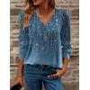 Zeagoo Women’s Long Sleeve Shirts V Neck Dressy Casual Tops Trendy Button Down Blouse Fall Fashion Work Clothes(Xh483)