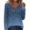 Zeagoo Women’s Long Sleeve Shirts V Neck Dressy Casual Tops Trendy Button Down Blouse Fall Fashion Work Clothes(Xh483)