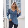 Zeagoo Women’s Long Sleeve Shirts V Neck Dressy Casual Tops Trendy Button Down Blouse Fall Fashion Work Clothes(Xh483)
