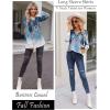 Zeagoo Womens Long Sleeve T Shirts V Neck Soft Basic Tee Loose Fit Casual Tops Winter Clothing(Boho Blue)