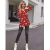 Zeagoo Womens Long Sleeve T Shirts V Neck Soft Basic Tee Loose Fit Casual Tops Winter Clothing(Christmas Red)