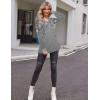Zeagoo Womens Long Sleeve T Shirts V Neck Soft Basic Tee Loose Fit Casual Tops Winter Clothing(Grey Floral Hf36)