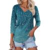 Zeagoo Womens Long Sleeve T Shirts V Neck Soft Basic Tee Loose Fit Casual Tops Winter Clothing(Leaf Green)