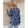 Zeagoo Womens Long Sleeve T Shirts V Neck Soft Basic Tee Loose Fit Casual Tops Winter Clothing(Orange Skeleton)
