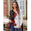 Zeagoo Women’s Puff Long Sleeve Shirts Pleated V Neck Fall Tunic Tops Blouse Dressy Casual Summer T-Shirts(Bf101)
