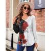 Zeagoo Women’s Puff Long Sleeve Shirts Pleated V Neck Fall Tunic Tops Blouse Dressy Casual Summer T-Shirts(Bf101)