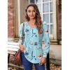 Zeagoo Women’s Puff Long Sleeve Shirts Pleated V Neck Fall Tunic Tops Blouse Dressy Casual Summer T-Shirts(Bf139)