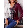Zeagoo Women’s Puff Long Sleeve Shirts Pleated V Neck Fall Tunic Tops Blouse Dressy Casual Summer T-Shirts(Bf183)