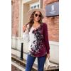 Zeagoo Women’s Puff Long Sleeve Shirts Pleated V Neck Fall Tunic Tops Blouse Dressy Casual Summer T-Shirts(Bf183)