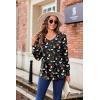 Zeagoo Women’s Puff Long Sleeve Shirts Pleated V Neck Fall Tunic Tops Blouse Dressy Casual Summer T-Shirts(Halloween 36)