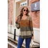 Zeagoo Women’s Puff Long Sleeve Shirts Pleated V Neck Fall Tunic Tops Blouse Dressy Casual Summer T-Shirts(Multicoloured 398)