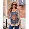 Zeagoo Women’s Puff Long Sleeve Shirts Pleated V Neck Fall Tunic Tops Blouse Dressy Casual Summer T-Shirts(Mz757)