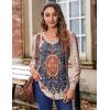 Zeagoo Women’s Puff Long Sleeve Shirts Pleated V Neck Fall Tunic Tops Blouse Dressy Casual Summer T-Shirts(Mz757)