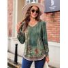 Zeagoo Women’s Puff Long Sleeve Shirts Pleated V Neck Fall Tunic Tops Blouse Dressy Casual Summer T-Shirts(Pa171)