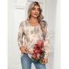 Zeagoo Women’s Puff Long Sleeve Shirts Pleated V Neck Fall Tunic Tops Blouse Dressy Casual Summer T-Shirts(Pa275)