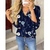 Zeagoo Womens Roll Up Long Sleeve Tops V Neck Shirts Dressy Casual Work Blouses S-2XL(Bf318)