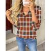 Zeagoo Womens Roll Up Long Sleeve Tops V Neck Shirts Dressy Casual Work Blouses S-2XL(Gw334)