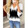 Zeagoo Womens Roll Up Long Sleeve Tops V Neck Shirts Dressy Casual Work Blouses S-2XL(Jb204)