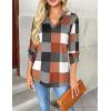 Zeagoo Womens Roll Up Long Sleeve Tops V Neck Shirts Dressy Casual Work Blouses S-2XL(Jh493)