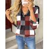 Zeagoo Womens Roll Up Long Sleeve Tops V Neck Shirts Dressy Casual Work Blouses S-2XL(Jh494)