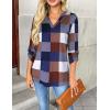 Zeagoo Womens Roll Up Long Sleeve Tops V Neck Shirts Dressy Casual Work Blouses S-2XL(Jh495)