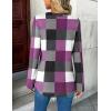 Zeagoo Womens Roll Up Long Sleeve Tops V Neck Shirts Dressy Casual Work Blouses S-2XL(Jh496)