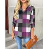 Zeagoo Womens Roll Up Long Sleeve Tops V Neck Shirts Dressy Casual Work Blouses S-2XL(Jh496)
