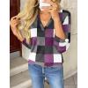 Zeagoo Womens Roll Up Long Sleeve Tops V Neck Shirts Dressy Casual Work Blouses S-2XL(Jh496)