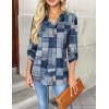 Zeagoo Womens Roll Up Long Sleeve Tops V Neck Shirts Dressy Casual Work Blouses S-2XL(Jh510)