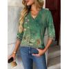 Zeagoo Womens Roll Up Long Sleeve Tops V Neck Shirts Dressy Casual Work Blouses S-2XL(Mz839)