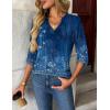 Zeagoo Womens Roll Up Long Sleeve Tops V Neck Shirts Dressy Casual Work Blouses S-2XL(Mz845)