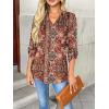 Zeagoo Womens Roll Up Long Sleeve Tops V Neck Shirts Dressy Casual Work Blouses S-2XL(Mz896)