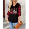Zeagoo Womens Roll Up Long Sleeve Tops V Neck Shirts Dressy Casual Work Blouses S-2XL(Sd487)