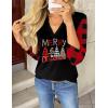 Zeagoo Womens Roll Up Long Sleeve Tops V Neck Shirts Dressy Casual Work Blouses S-2XL(Sd487)