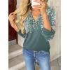 Zeagoo Womens Roll Up Long Sleeve Tops V Neck Shirts Dressy Casual Work Blouses S-2XL(Wf71)