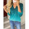 Zeagoo Womens Roll Up Long Sleeve Tops V Neck Shirts Dressy Casual Work Blouses S-2XL(Xh363)