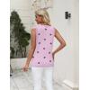 Zeagoo Women’s Sleeveless Sweater Vest 2026 Summer Crew Neck Ribbed Knit Work Shirts Business Casual Tank Tops(A-flower Pink)