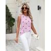 Zeagoo Women’s Sleeveless Sweater Vest 2026 Summer Crew Neck Ribbed Knit Work Shirts Business Casual Tank Tops(A-flower Pink)